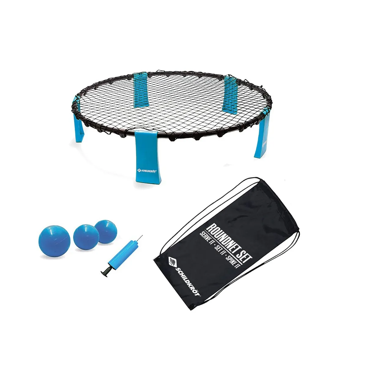 Roundnet set completo di rete con 3 palle