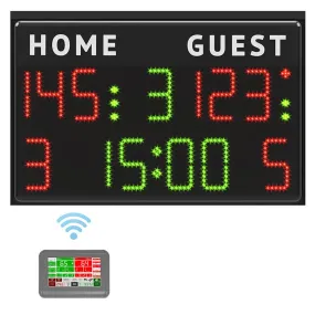 Tabellone elettronico multisport compatto, COMPLETO di consolle