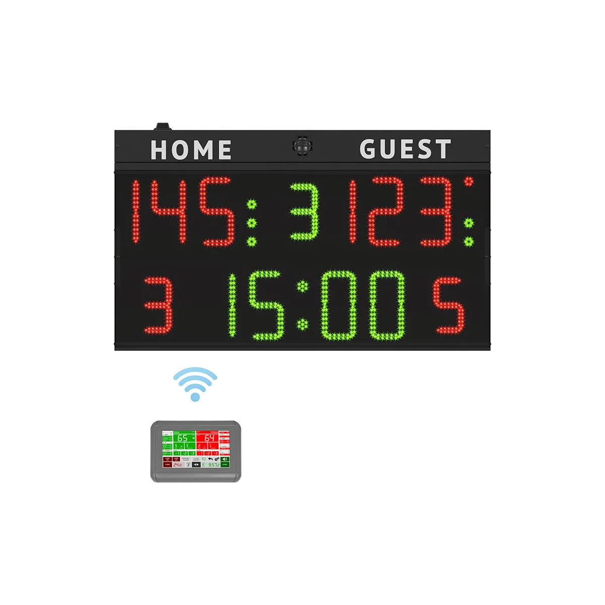 Tabellone elettronico multisport, COMPLETO di consolle Wireless