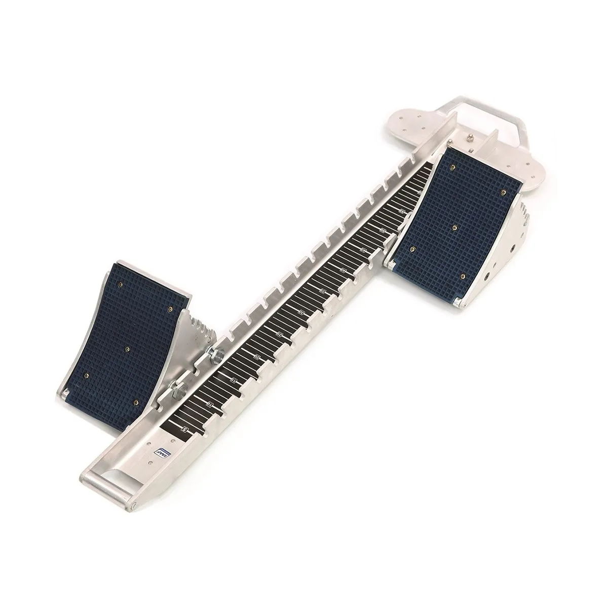 Blocco partenza in alluminio con ceppi regolabili